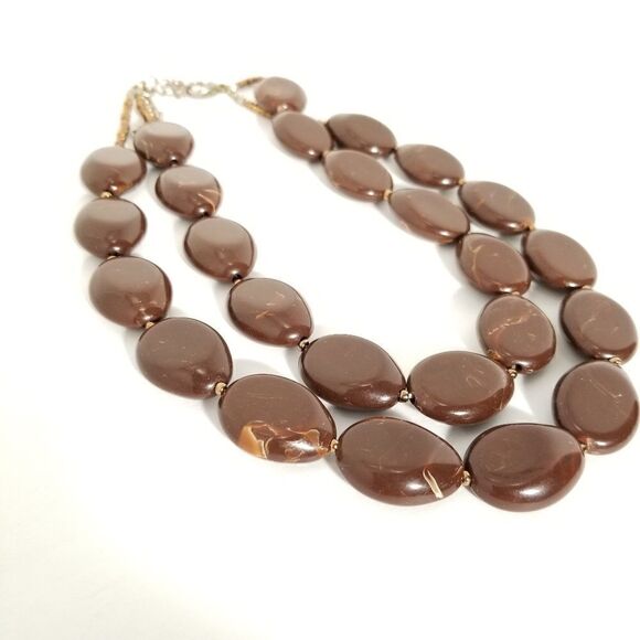 Vintage double layered stone Necklace - Picture 1 of 6